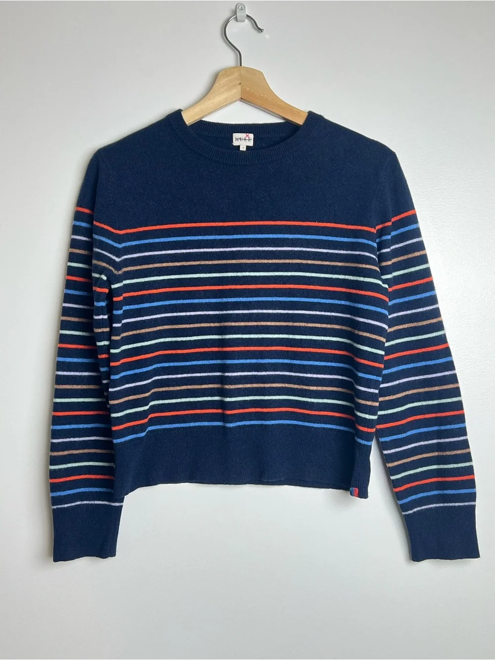 KULE Cashmere Betty Striped Crewneck Sweater